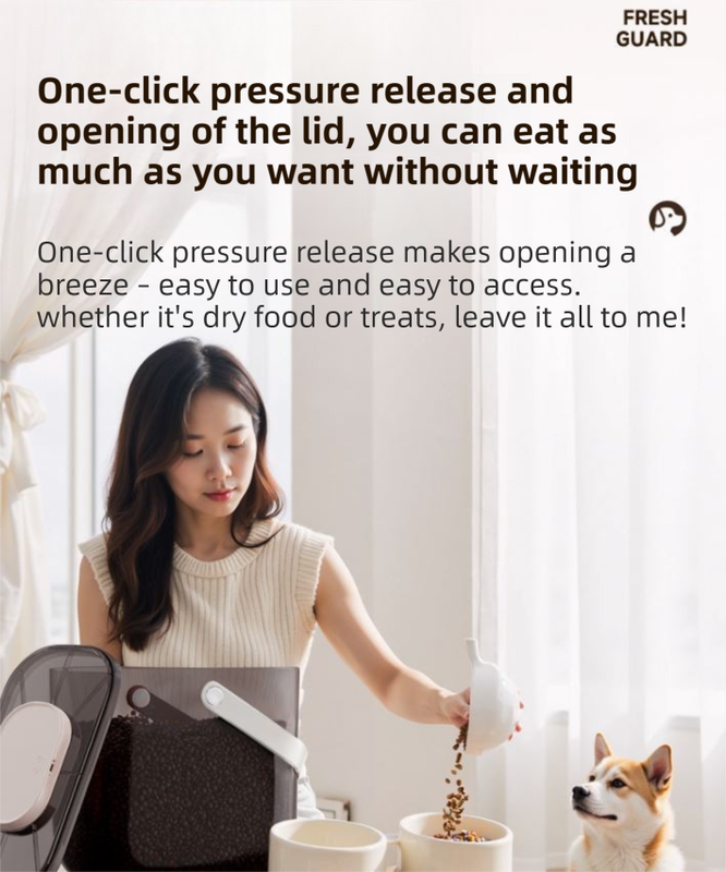 10L Smart Vacuum Pet Food Storage Container - Moisture & Insect Proof view 6