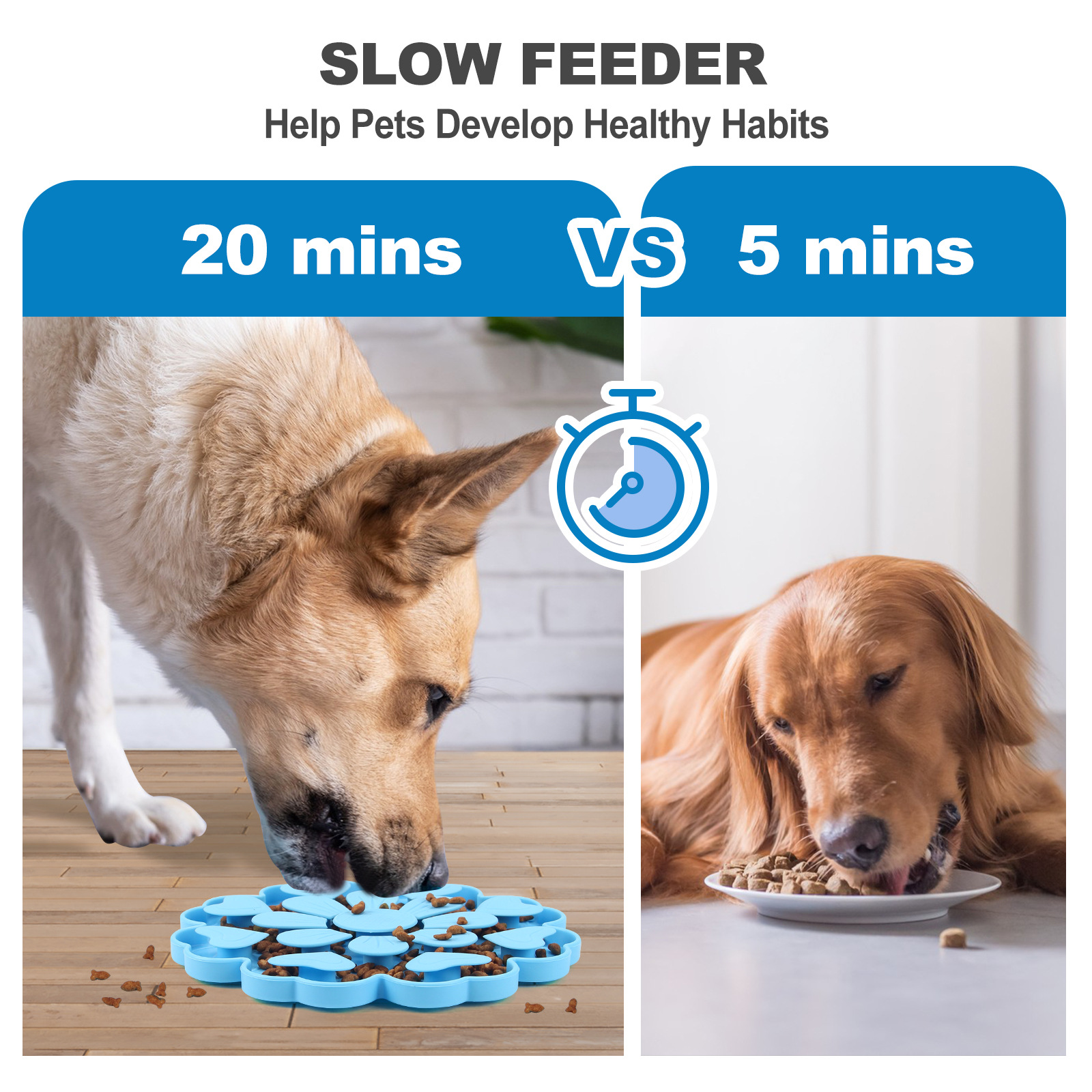 Yellow 4-in-1 Textured Silicone Pet Lick Mat & Slow Feeder - Anti-Anxiety view 5