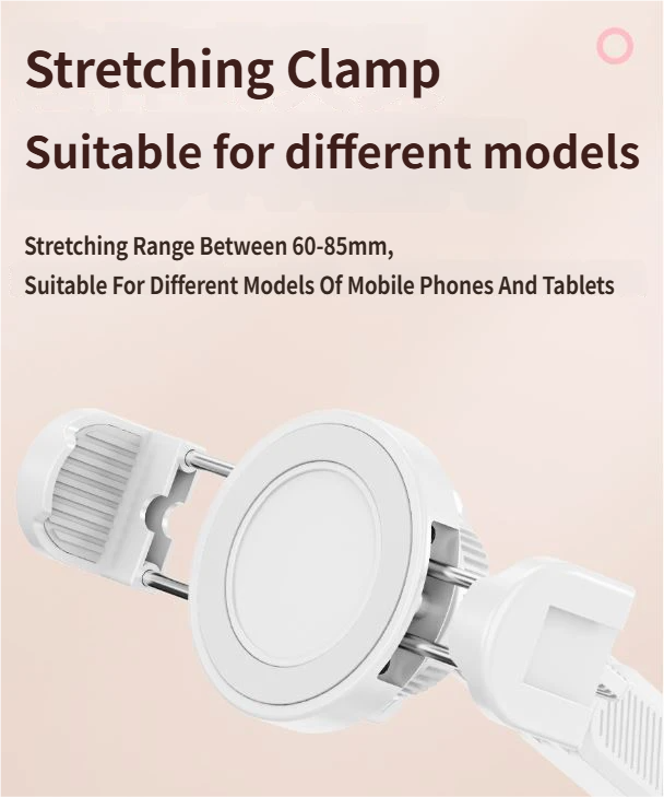 2-in-1 White Soft Plush Pillow Base & Tablet Holder - 3-Axis 180° Rotation view 5