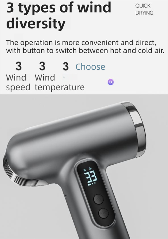 Pink Wireless Rechargeable Hot & Cold Hair Dryer - Lightweight Portable Blow view 4