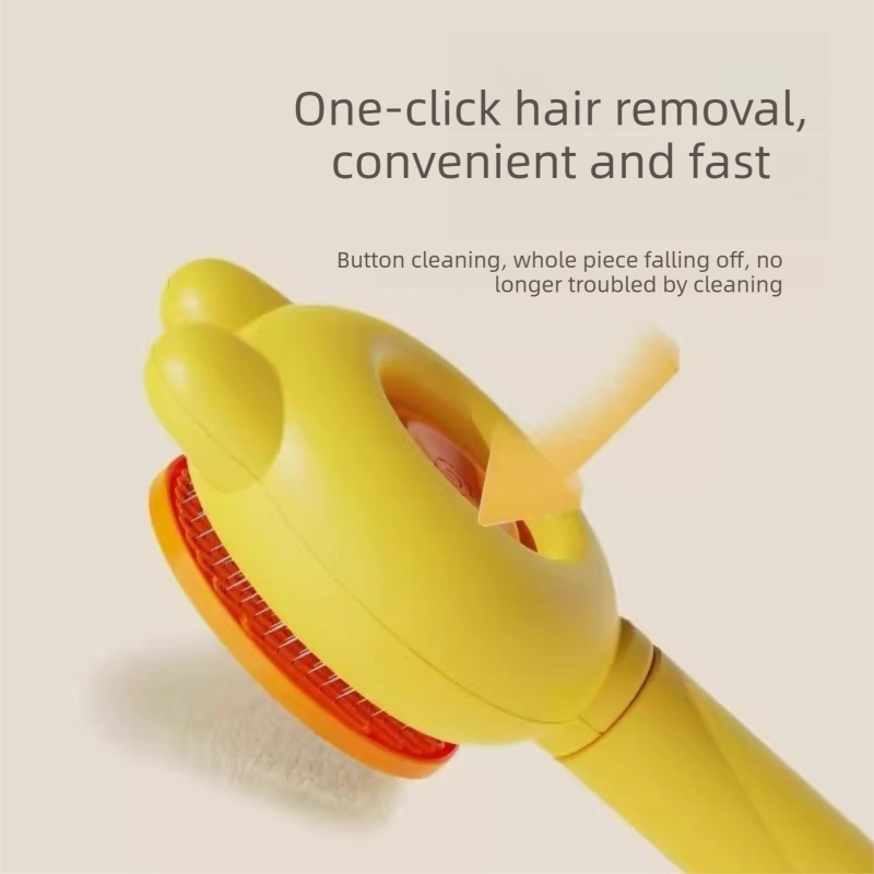 2 Pcs Blue Pet Self-Cleaning Slicker Brush for Cats and Dogs - Rabbit Ear view 4