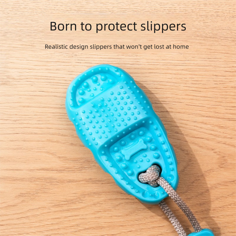Green Slipper-Style Dog Toy — Suction Cup Design: Durable view 3