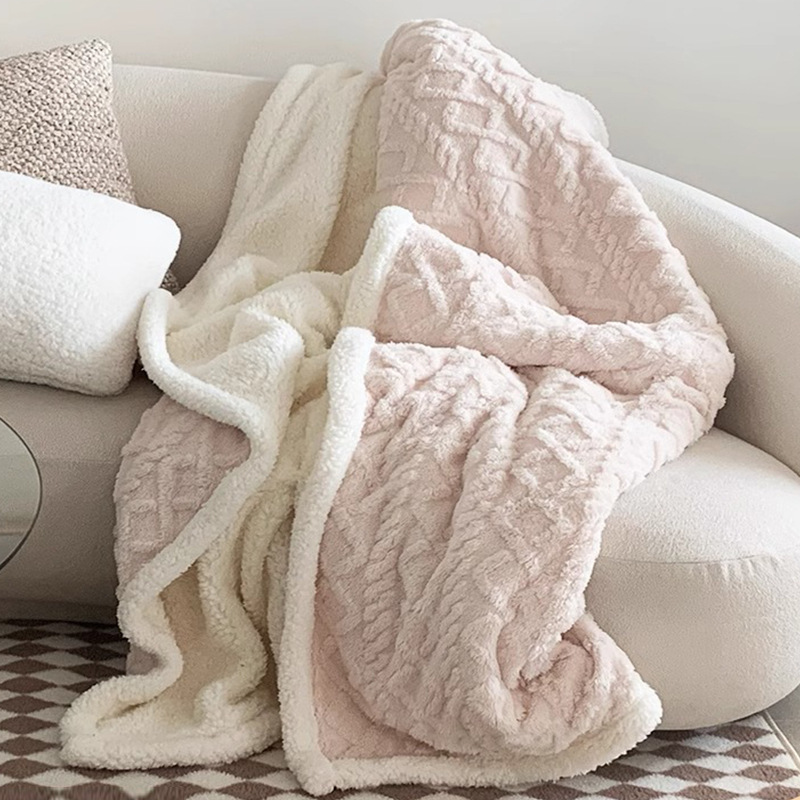 Beige color 180*200cm Double Blanket view 5