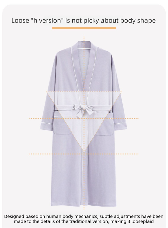 Green XL size Women's Cotton Robe — Autumn/Winter Bathrobe & Morning Gown view 10