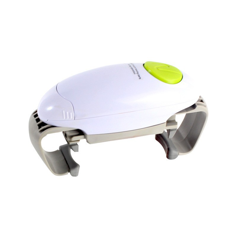 White Upgraded One-Touch Electric Can Opener — Dual-Handle Design view 4