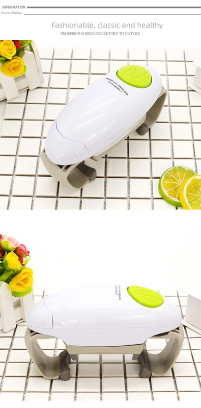 2-Pack Black and White Upgraded One-Touch Electric Can Opener — Dual-Handle Design view 3