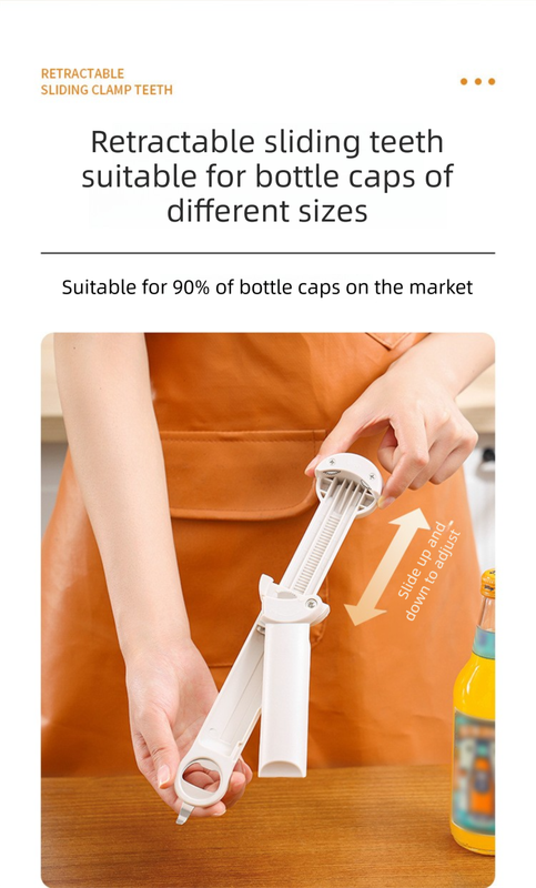 Blue Multi-Functional Adjustable Can and Bottle Opener - Heavy Duty Jar Opener view 3