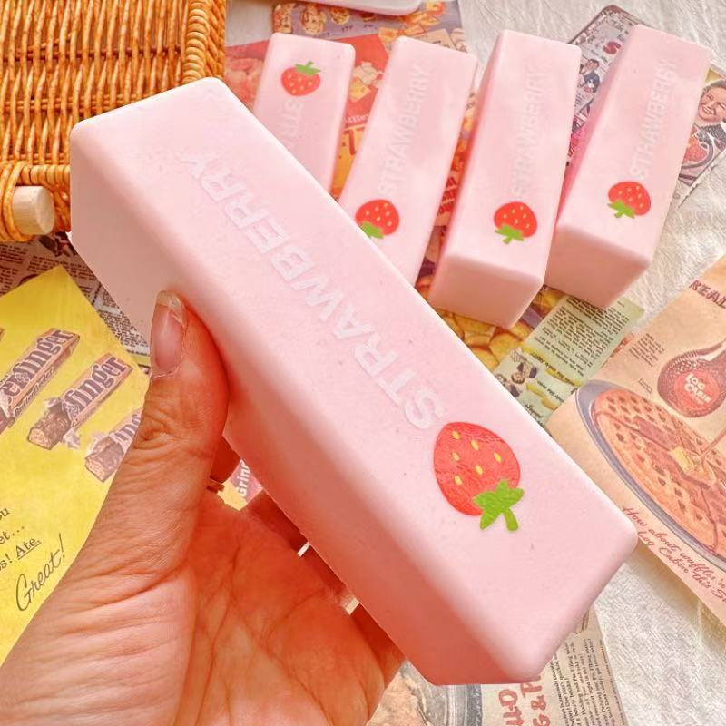 Strawberry Super Wet Soft Milk Bar Squishy Toy