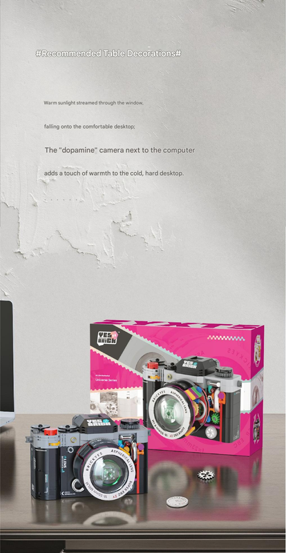Black Vintage Twin Lens Reflex Camera Building Blocks Set - Retro DIY Assembly view 5