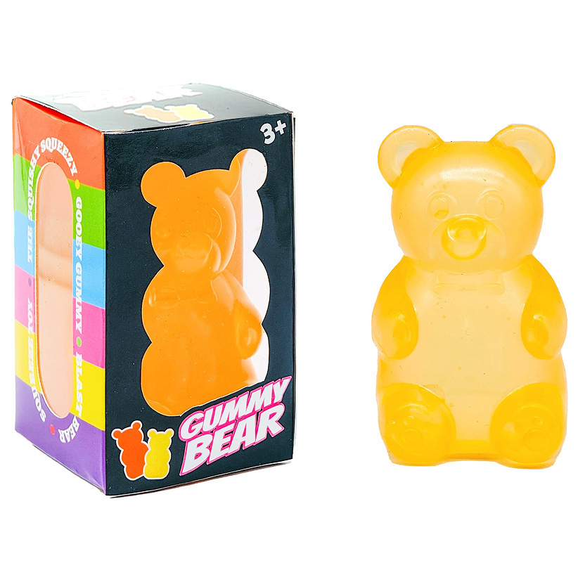 Orange Candy Gummy Bear Squishy Stress Relief Toy - Slow Rising Squeeze Fidget