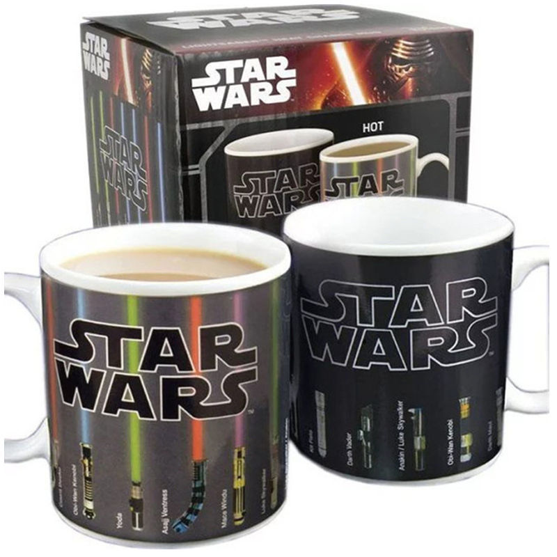 Black Star Wars Lightsaber Heat Changing Mug - Magic Color Reveal Ceramic view 3