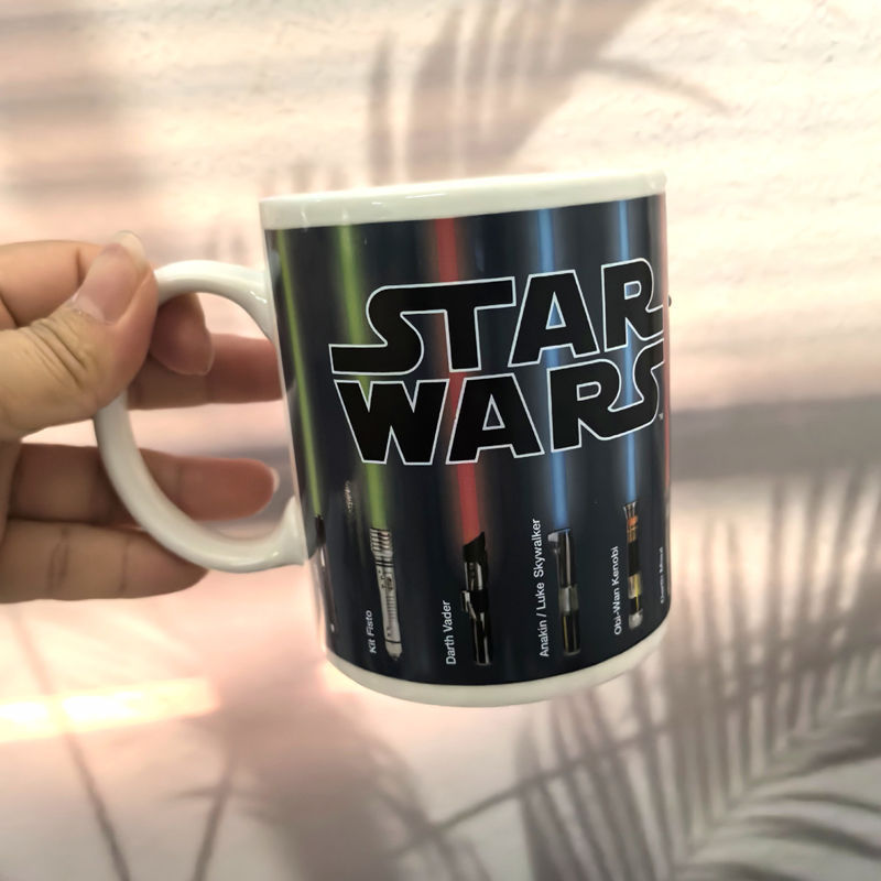 Black Star Wars Lightsaber Heat Changing Mug - Magic Color Reveal Ceramic view 4