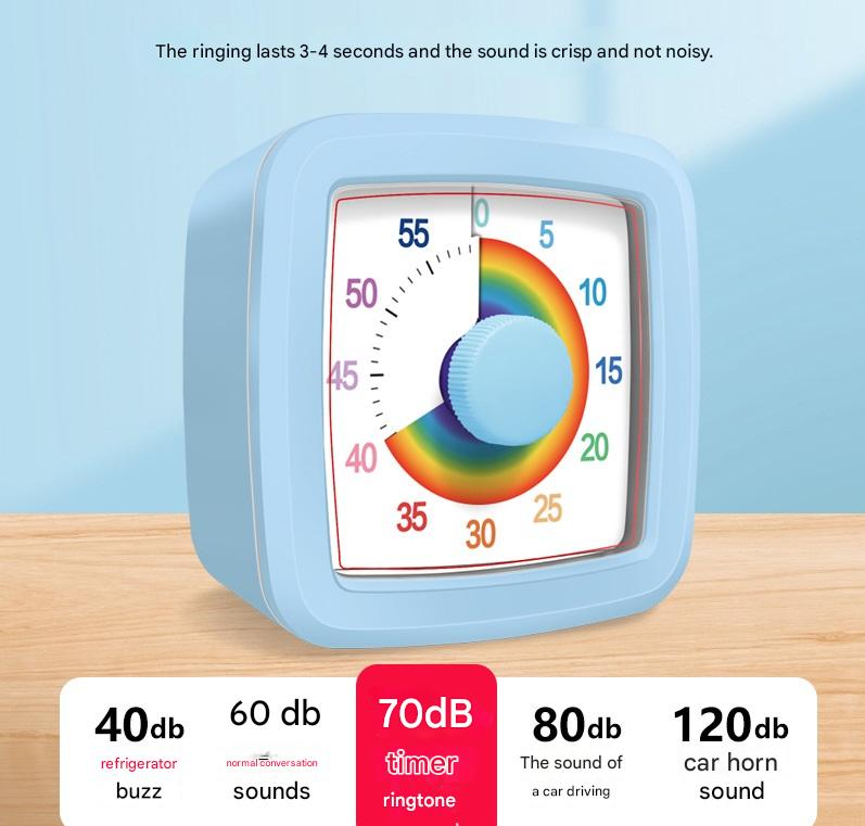 Orange Visual timer for kitchen – a 60-minute rainbow countdown timer view 4