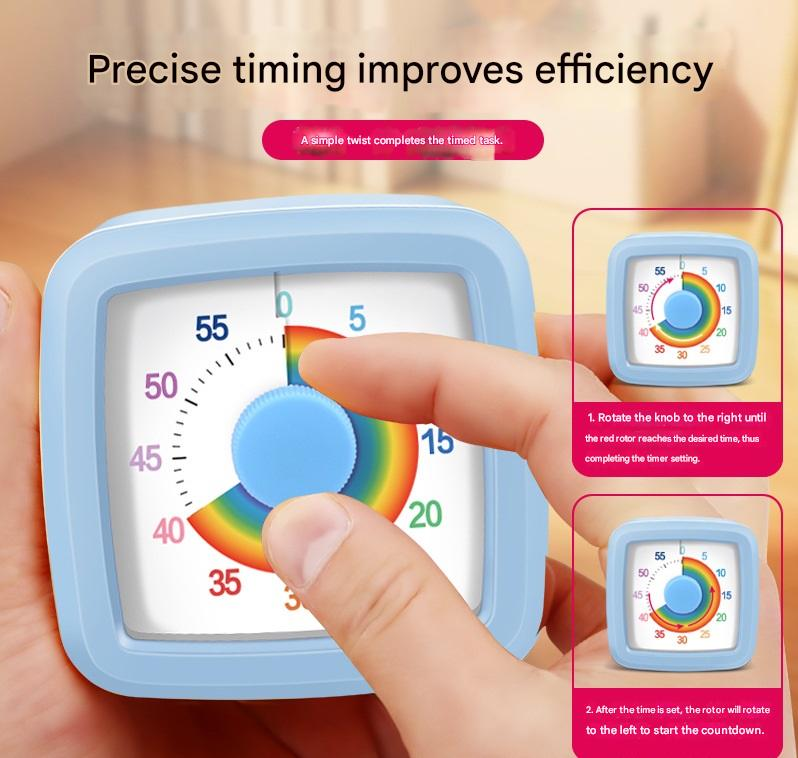 Green Visual timer for kitchen – a 60-minute rainbow countdown timer view 3