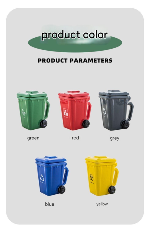 Red Creative Trash Can Ceramic Mug with Shovel Spoon - 400ml Funny Garbage Bin view 5