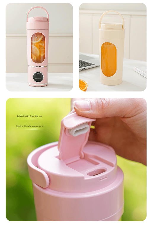 Blue 3.7V Portable Blender 700ml Wireless Juicer Cup - 12 Blade USB view 7
