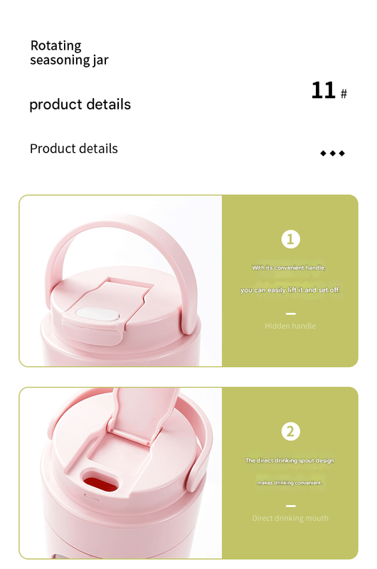 Pink 7.4V Portable Blender 700ml Wireless Juicer Cup - 12 Blade USB view 13