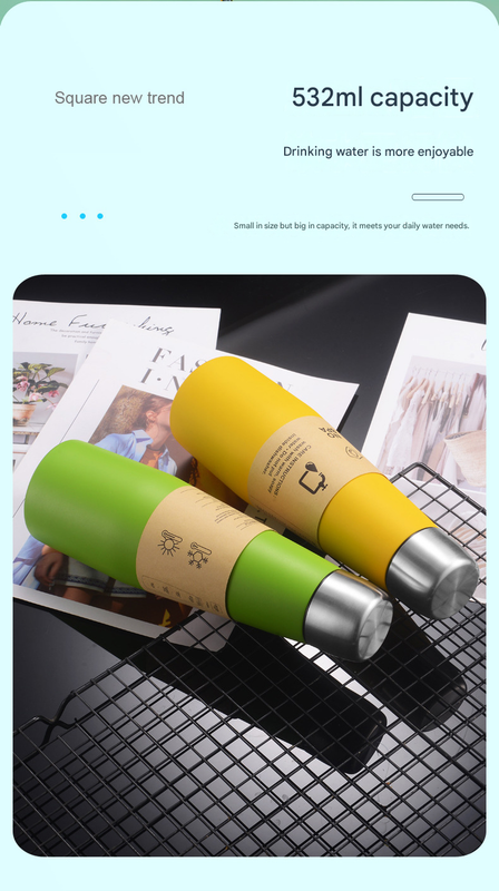2-piece Green and Yellow Premium 304 Stainless Steel Vacuum Insulated Water view 5