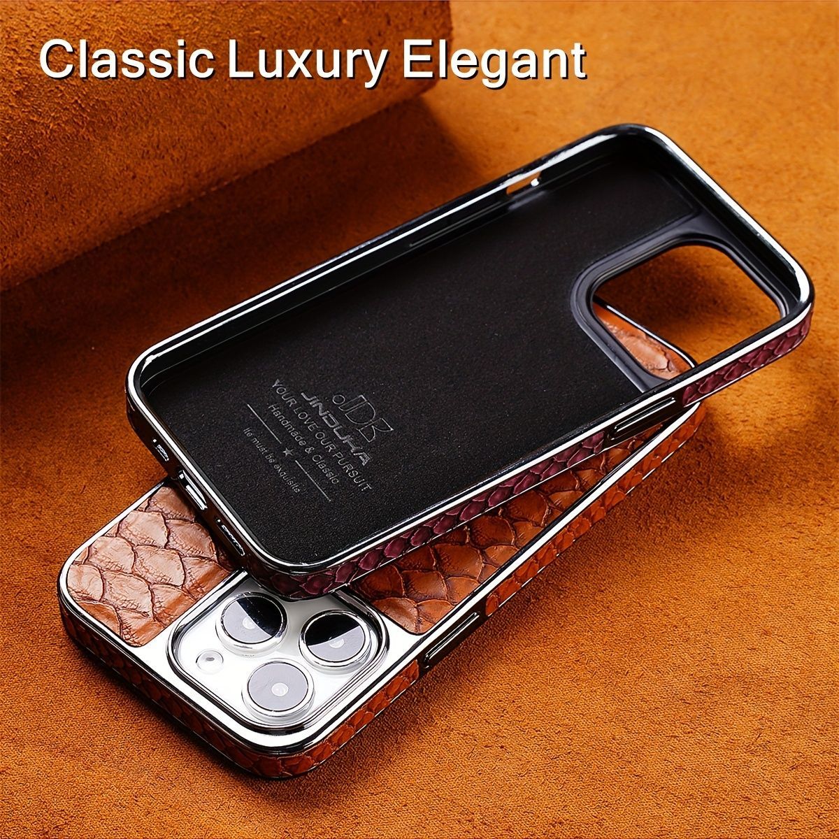 snake-pattern leather phone case view 8