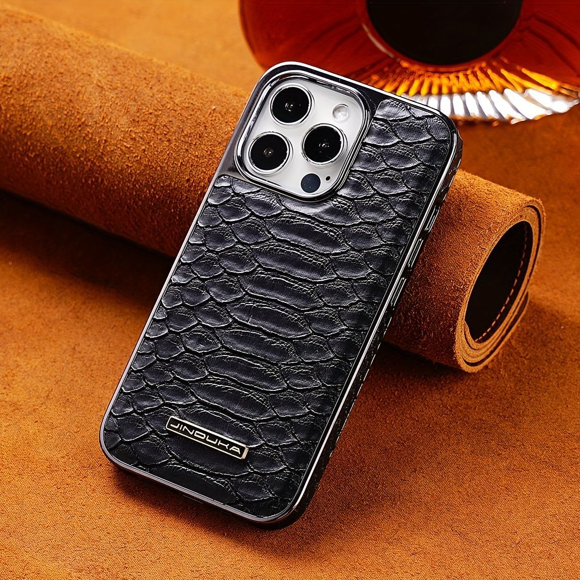 snake-pattern leather phone case view 9