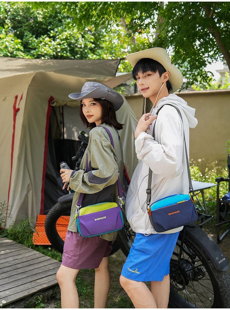 Dopamine Color-Blocked Cross-Body Bag Travel Bag Trendy Bag Color-Blocking view 11