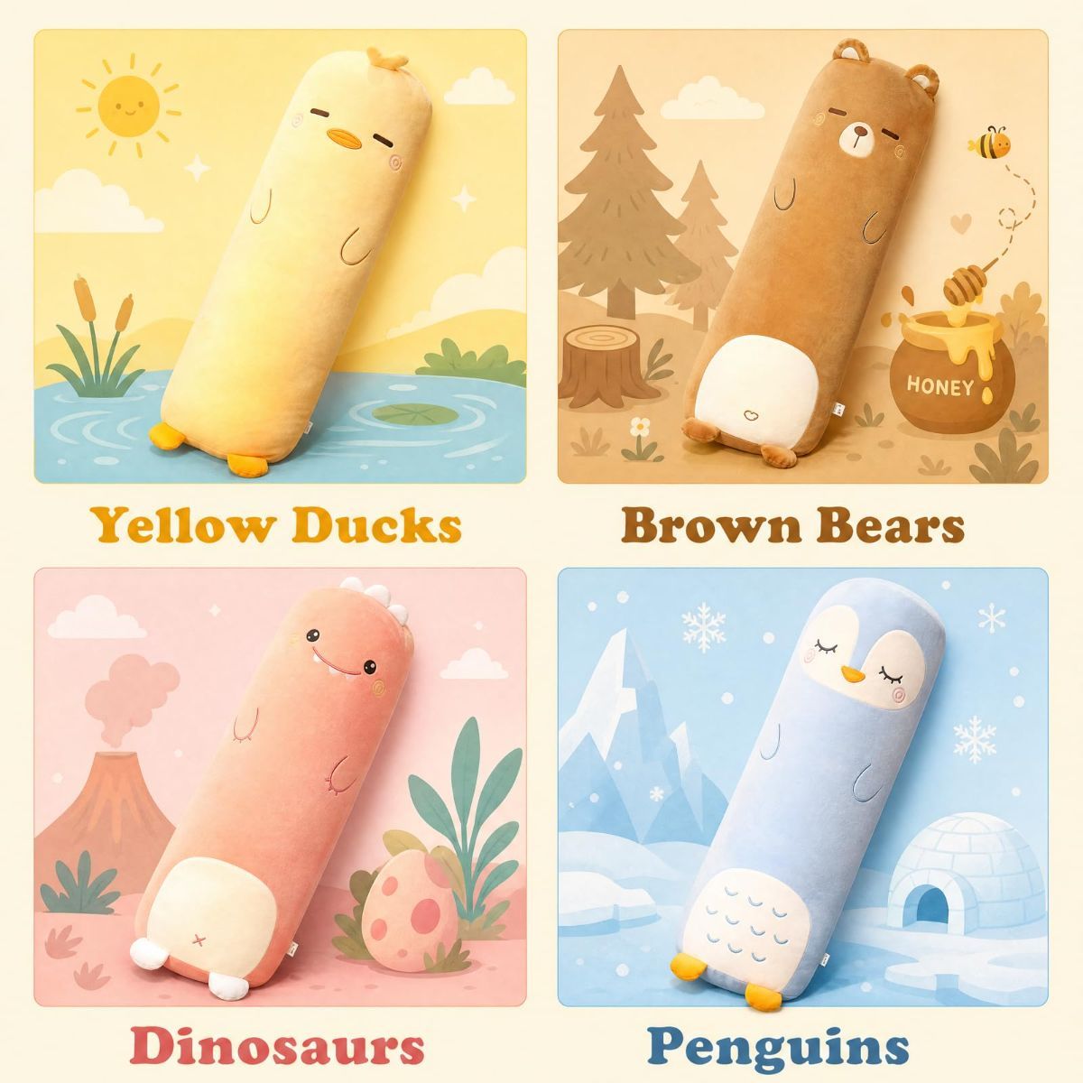 Long-Shaped Pillow Plush Pillow Hugging Pillow Soft Pillow Sleeping Pillow view 4