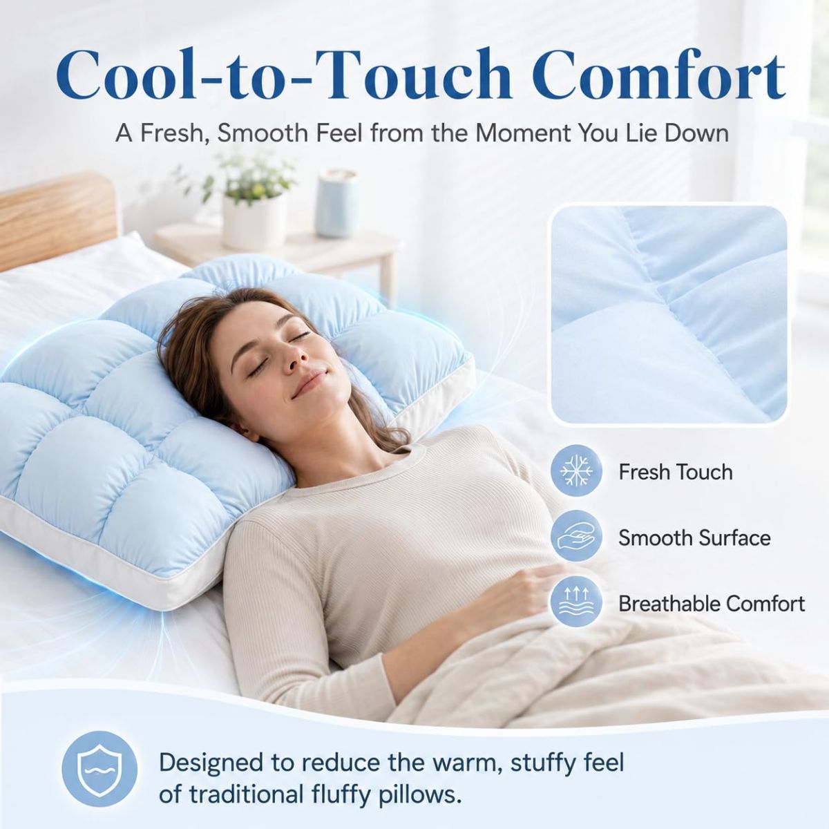 Mellow Puff Cooling Pillow for Sleeping view 2