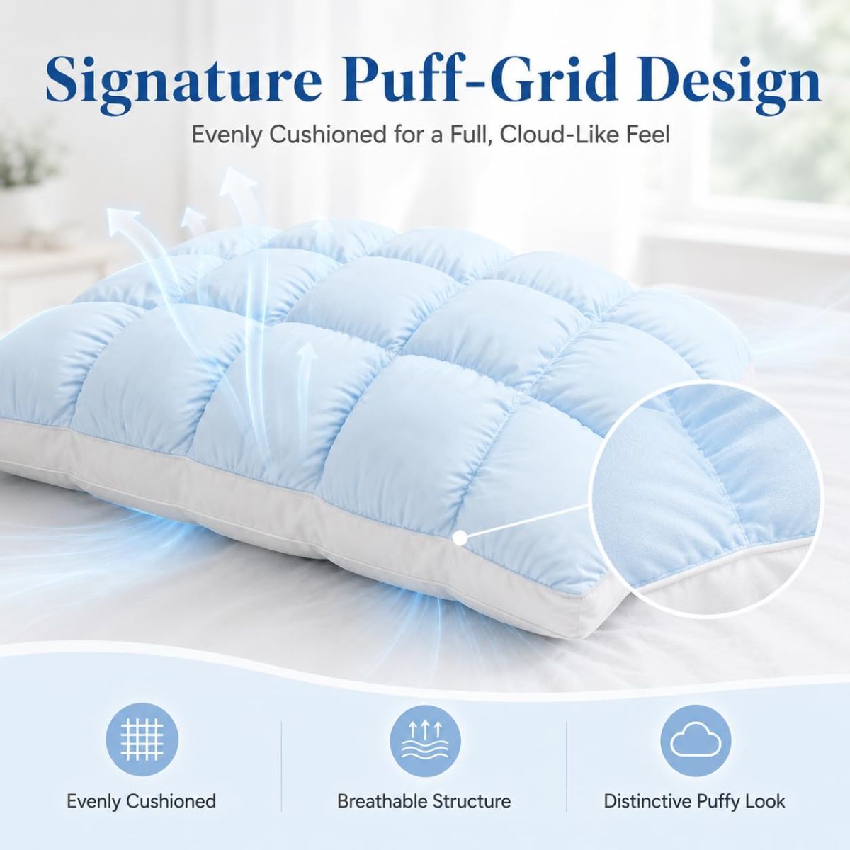 Mellow Puff Cooling Pillow for Sleeping view 4