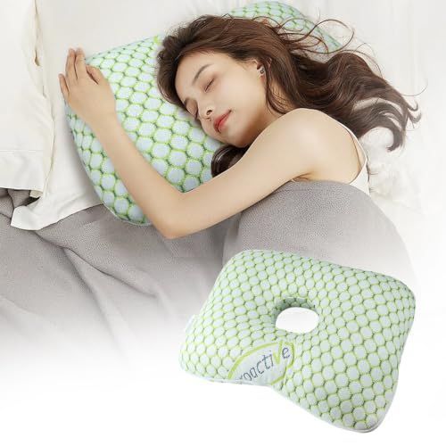 Ear Piercing Pillow for Side Sleepers with an Ear Hole for CNH and Ear Pain view 4