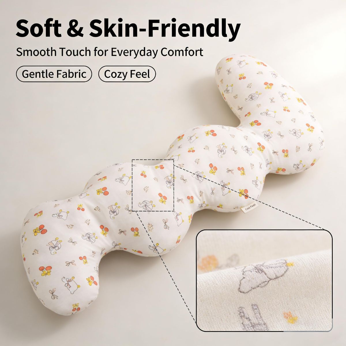 Long Rectangular Leg Pillow for Side Sleeping view 5