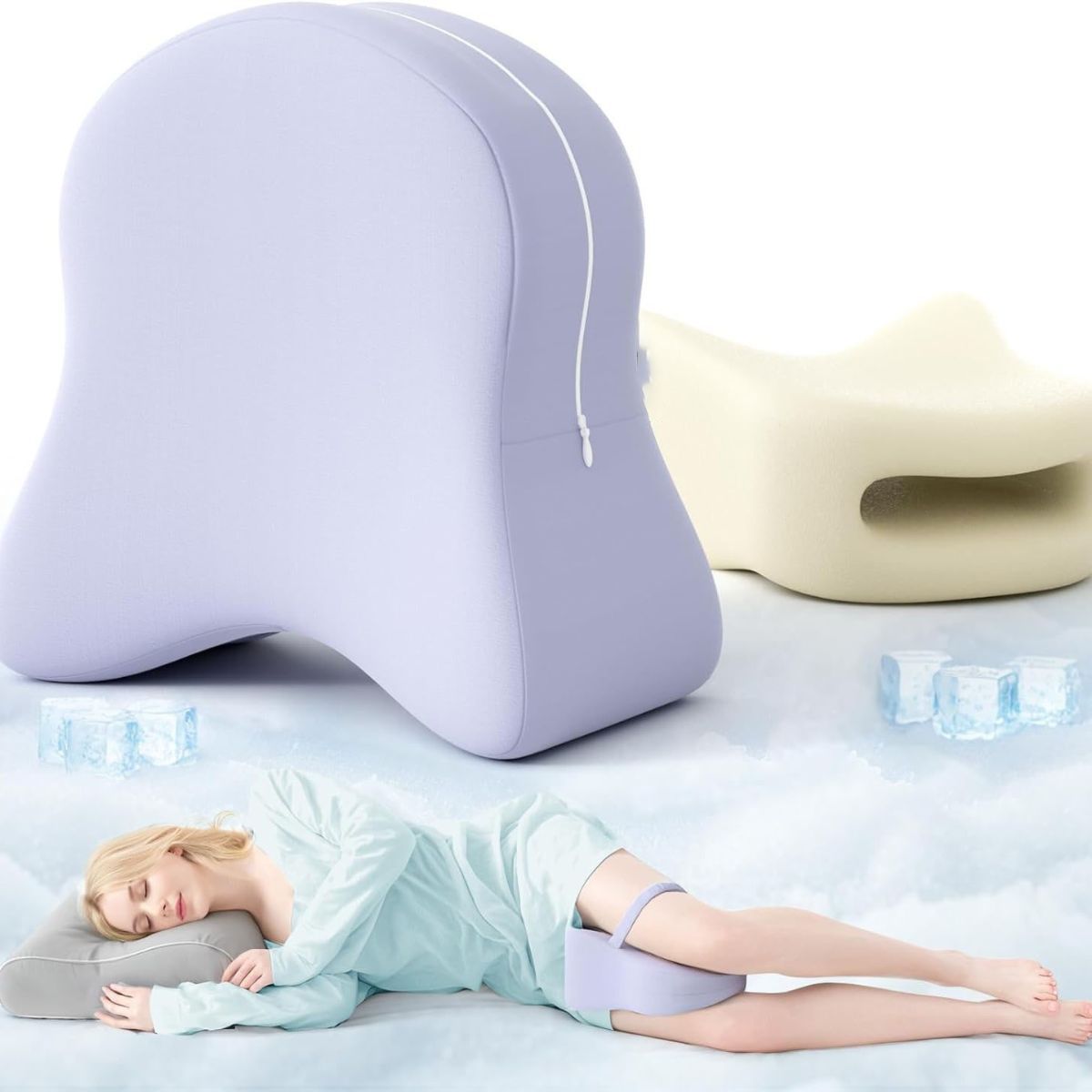 Legacy Leg & Knee Foam Support Pillow for Side Sleepers Soothing Relief for Back — image 1