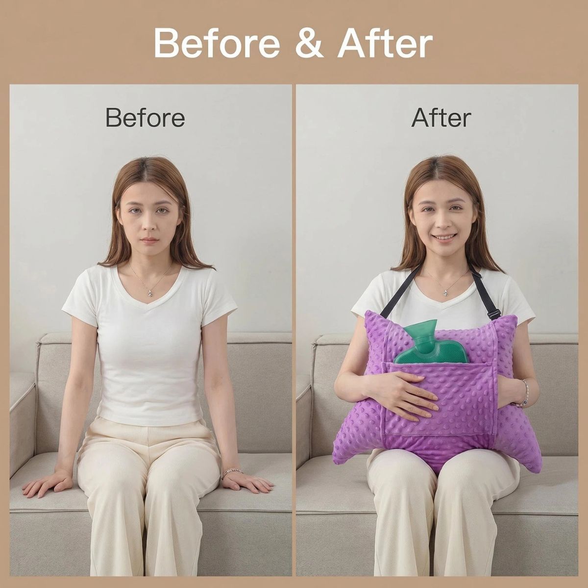 Hysterectomy Recovery Pillow with 2 Pocket for Abdominal Surgery view 4