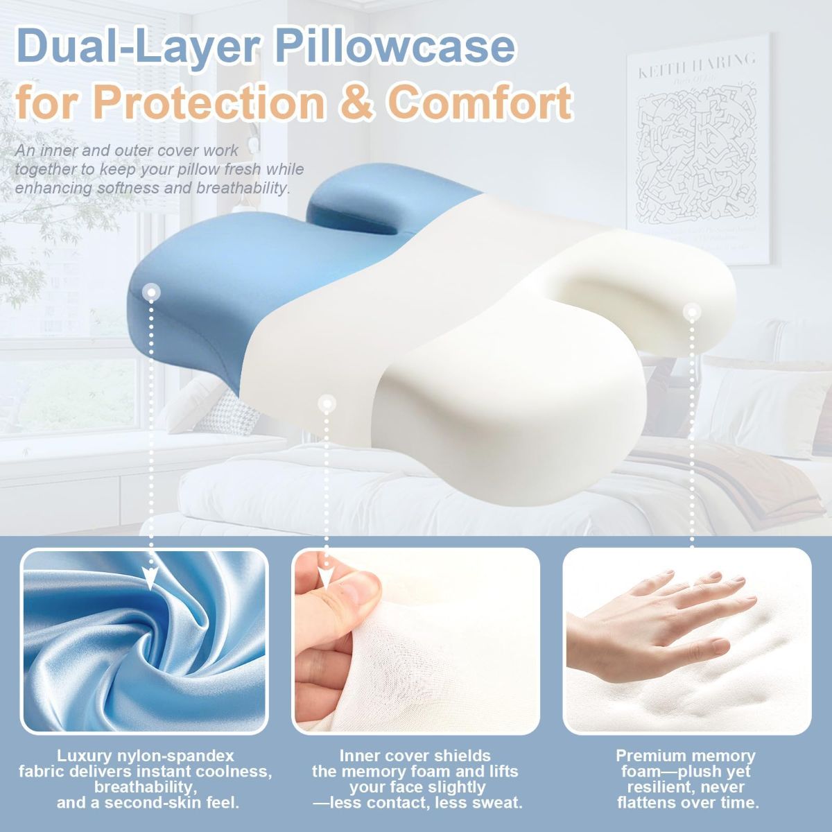Side Sleeper Pillow for Anti-Wrinkle view 8
