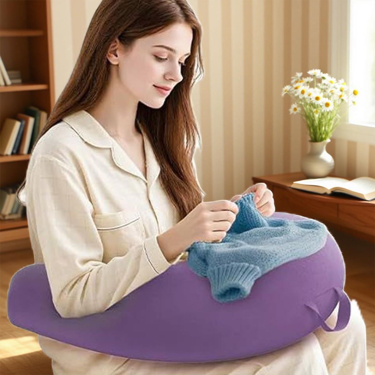 Reading Lap Pillow Ergonomic U Shape Cushion view 2