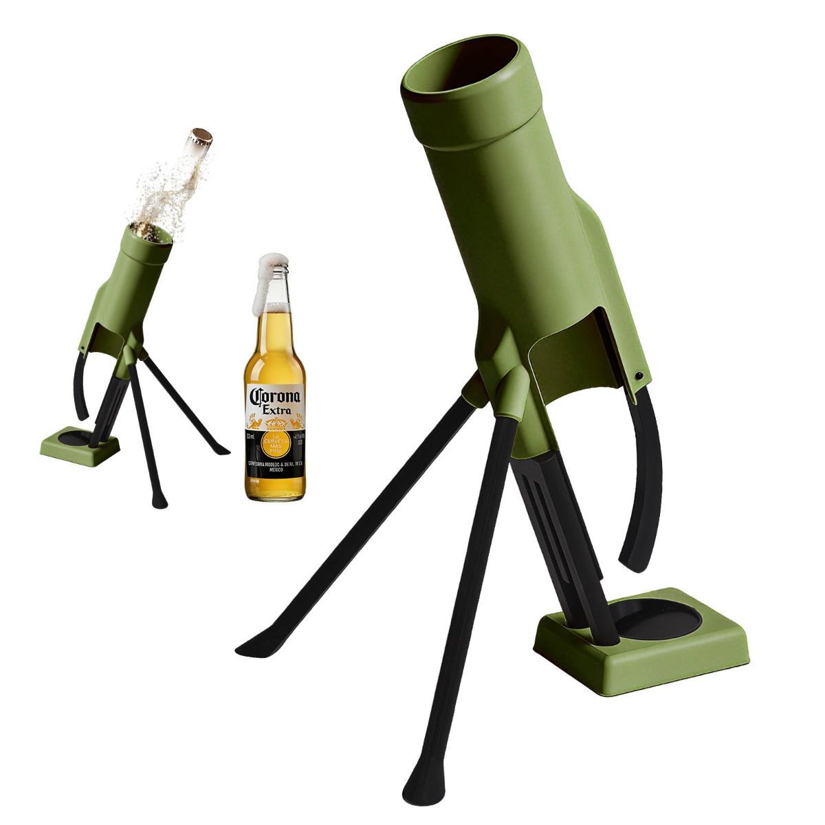 355ml 12oz Longneck Beer Mortar Bottle Opener – Heavy-Duty Tactical Cap Launcher — image 1