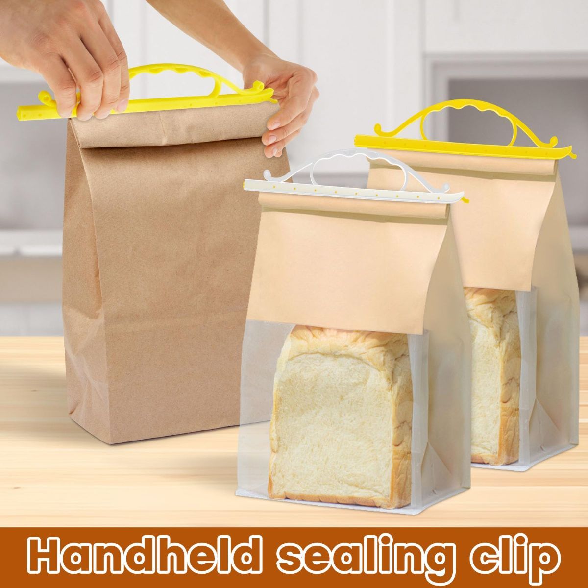 12Pcs Handheld Bag Clips For Food Storage view 3
