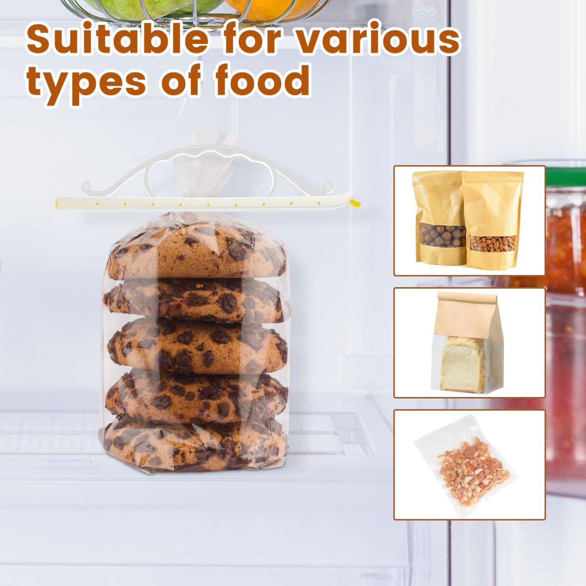 12Pcs Handheld Bag Clips For Food Storage view 6