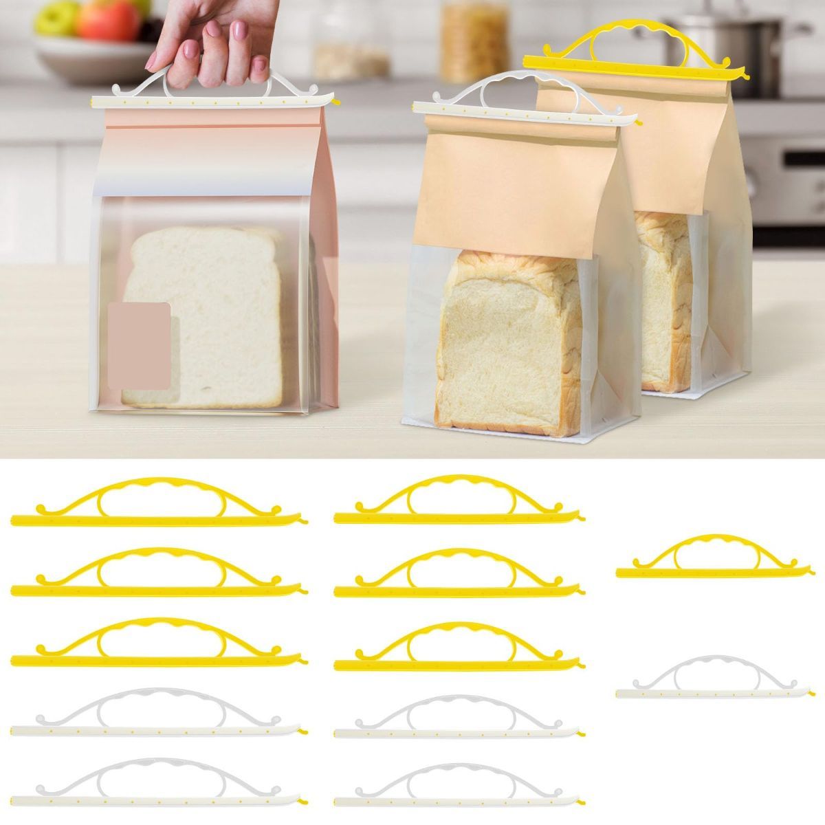 12Pcs Handheld Bag Clips For Food Storage view 8