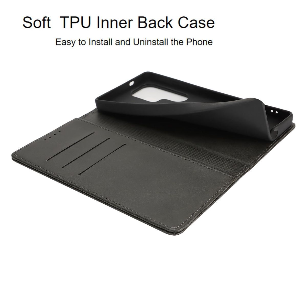 Fit for Samsung Galaxy Wallet Case with Card Holder for Women Men| Premium PU view 4