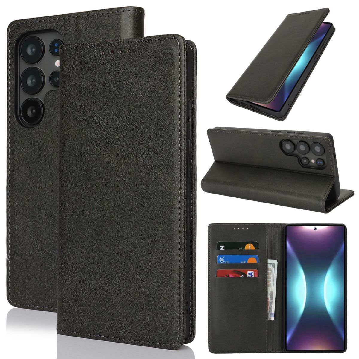 Fit for Samsung Galaxy Wallet Case with Card Holder for Women Men| Premium PU — image 1