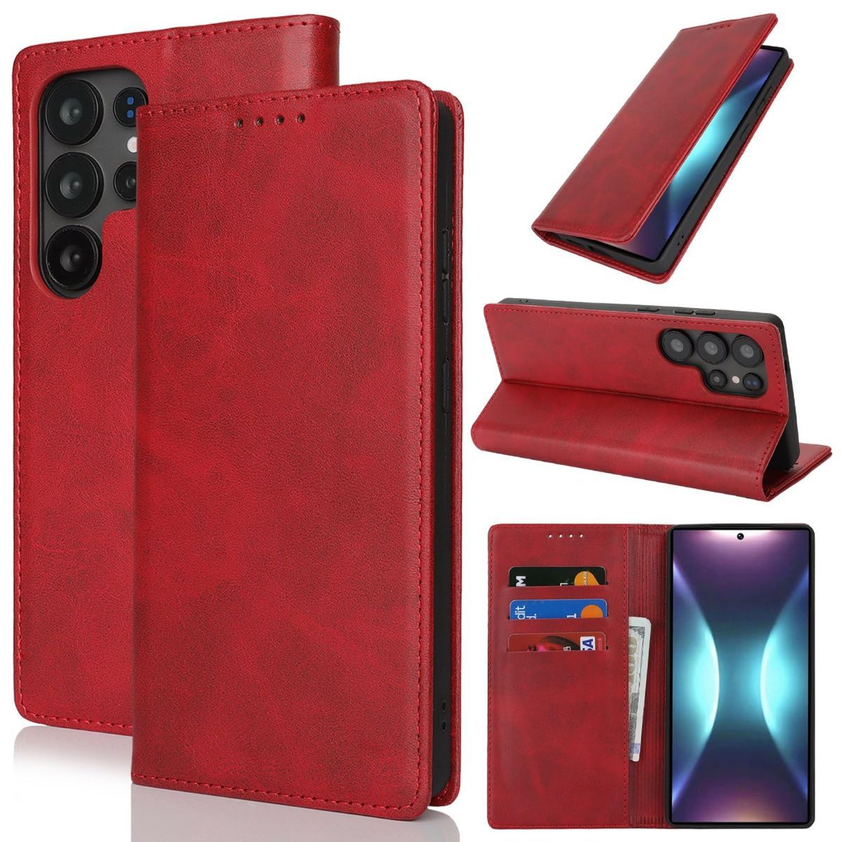 Fit for Samsung Galaxy Wallet Case with Card Holder for Women Men| Premium PU — image 1