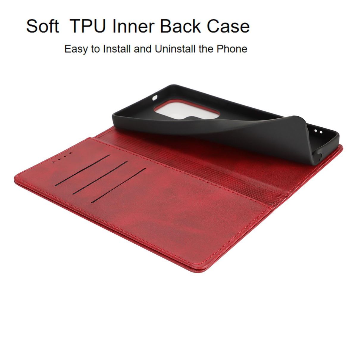 Fit for Samsung Galaxy Wallet Case with Card Holder for Women Men| Premium PU view 5