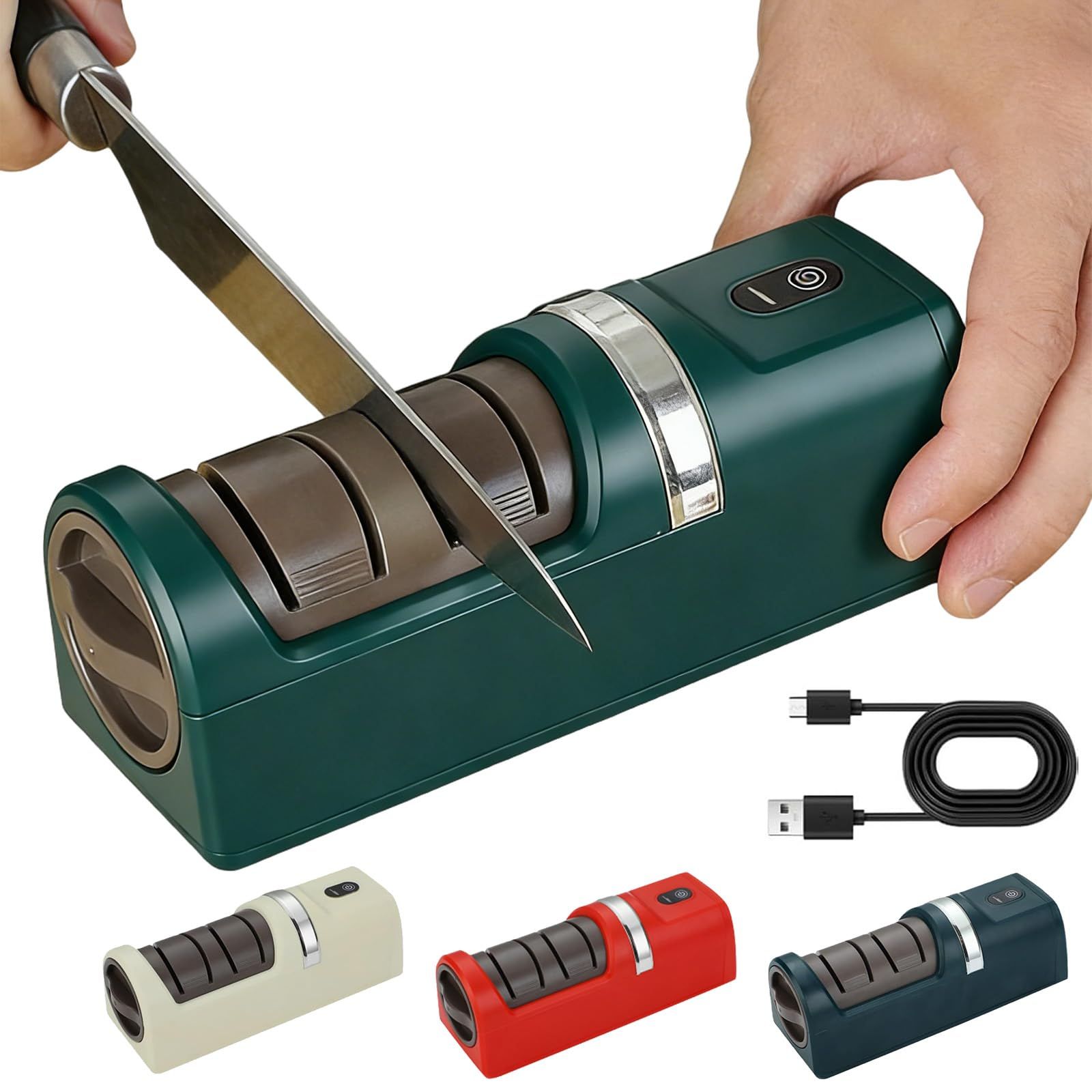 Automatic Kitchen Knife Sharpener - New Cordless Electric Knife Sharpener Tool view 10