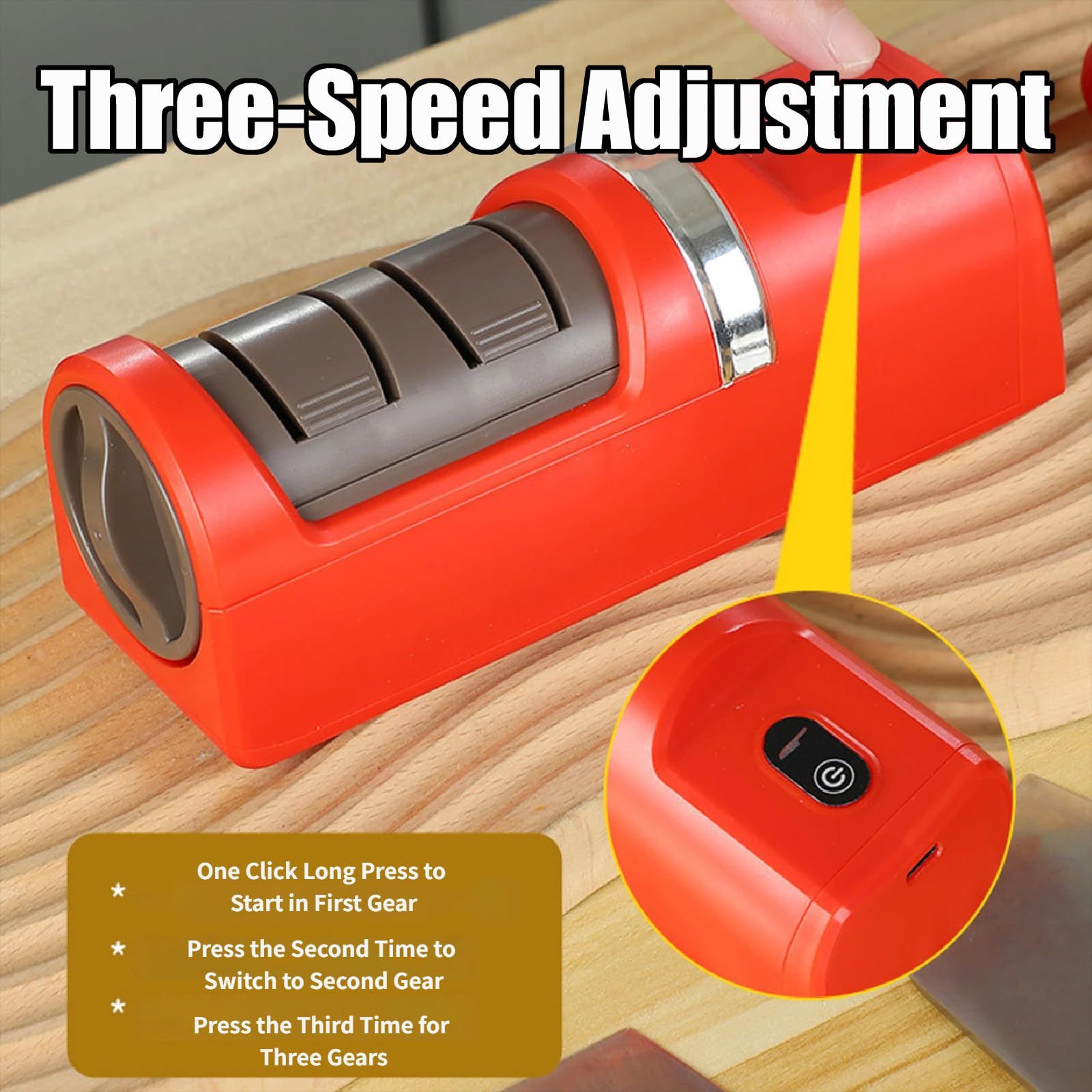 Automatic Kitchen Knife Sharpener - New Cordless Electric Knife Sharpener Tool view 3