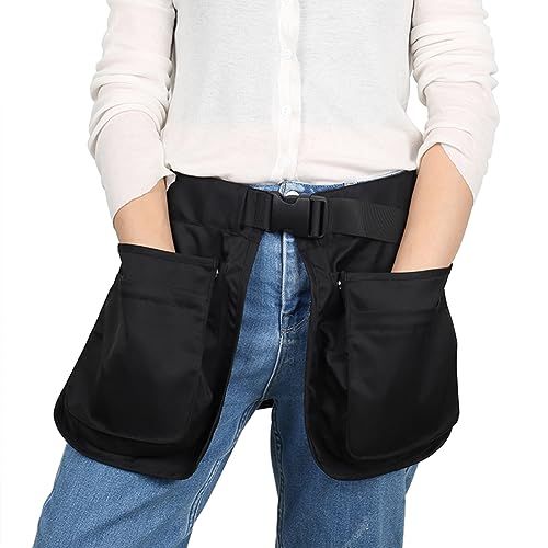 Versatile Waist Apron for Dog Training, Gardening, Pet Care and Daily Work (Black)