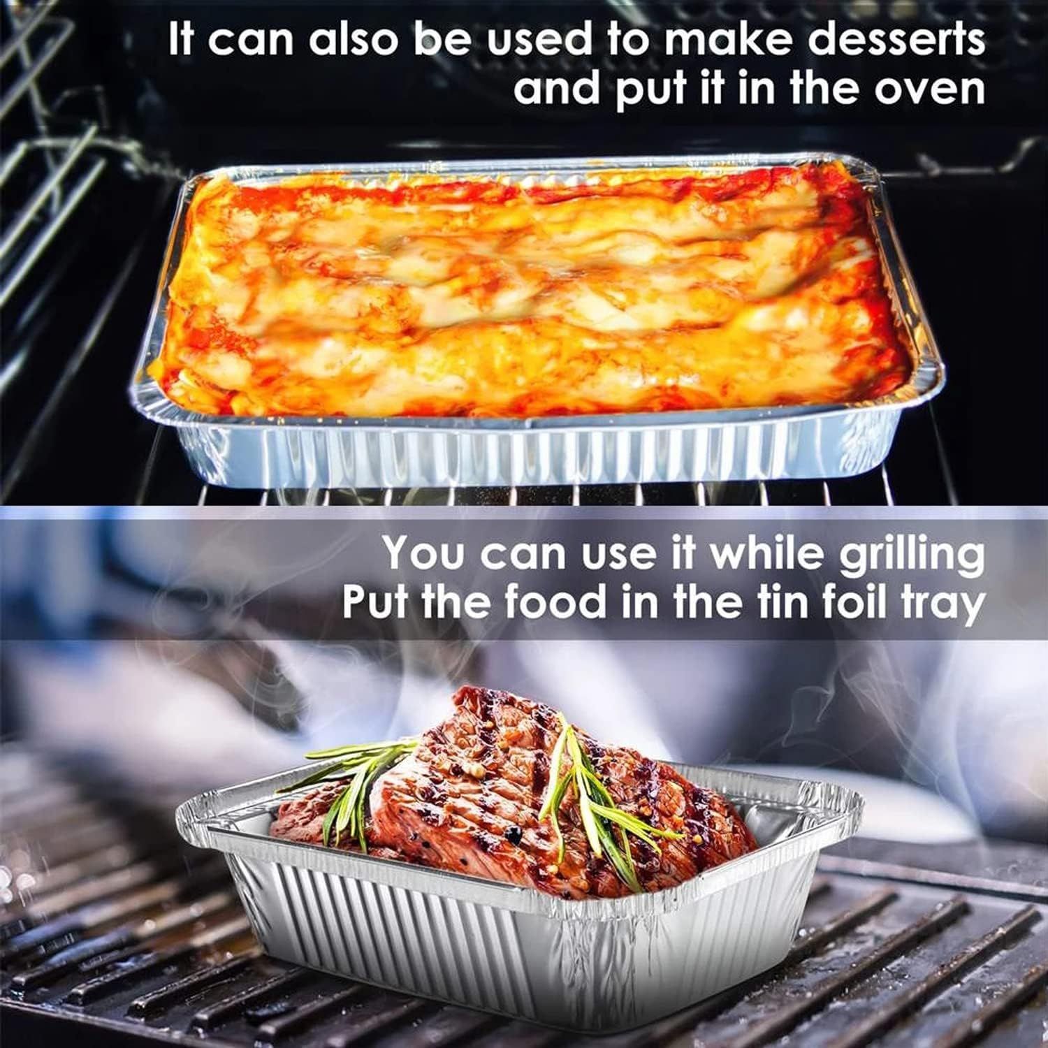 20 Pack Heavy-Duty Disposable Aluminum Foil Pans for Baking view 7