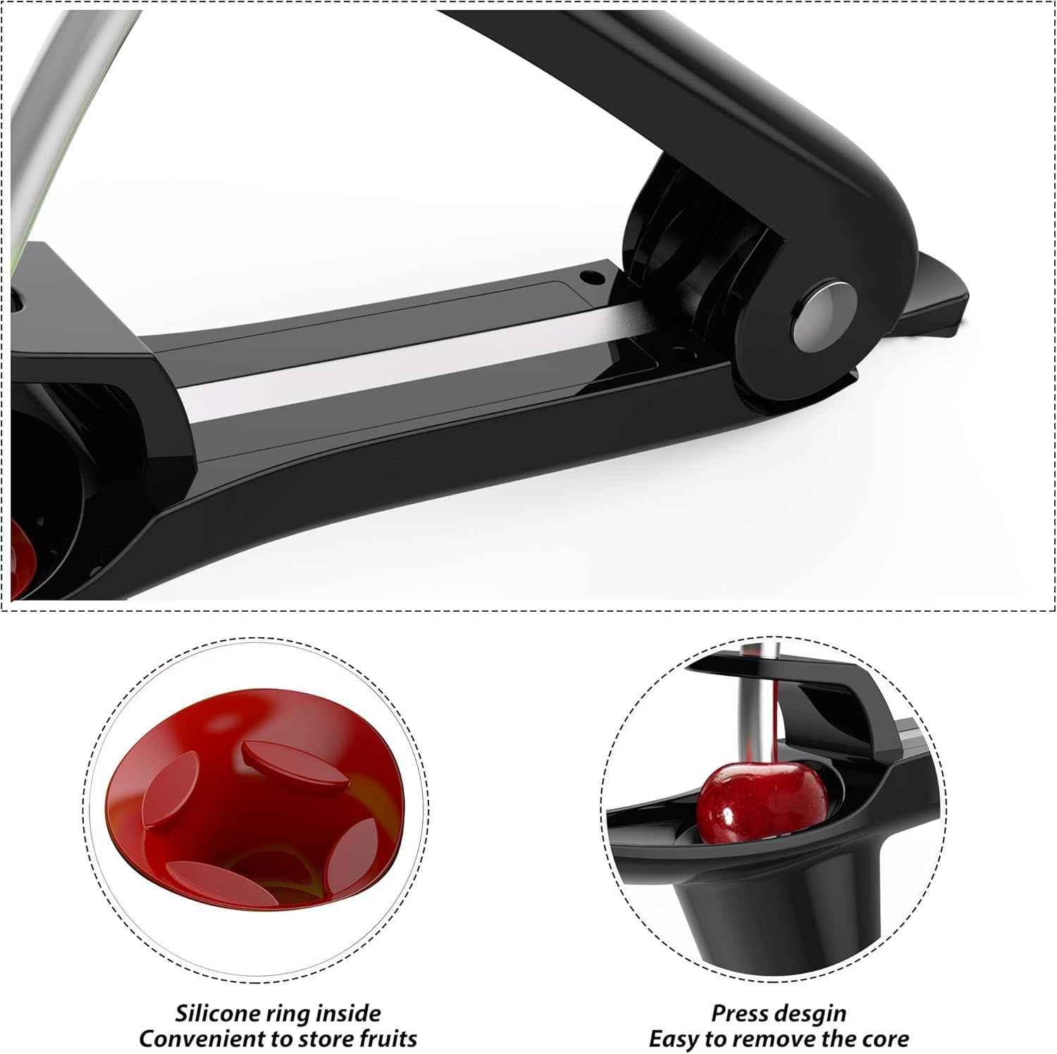 Stainless Steel Cherry Pitter for Jam view 3
