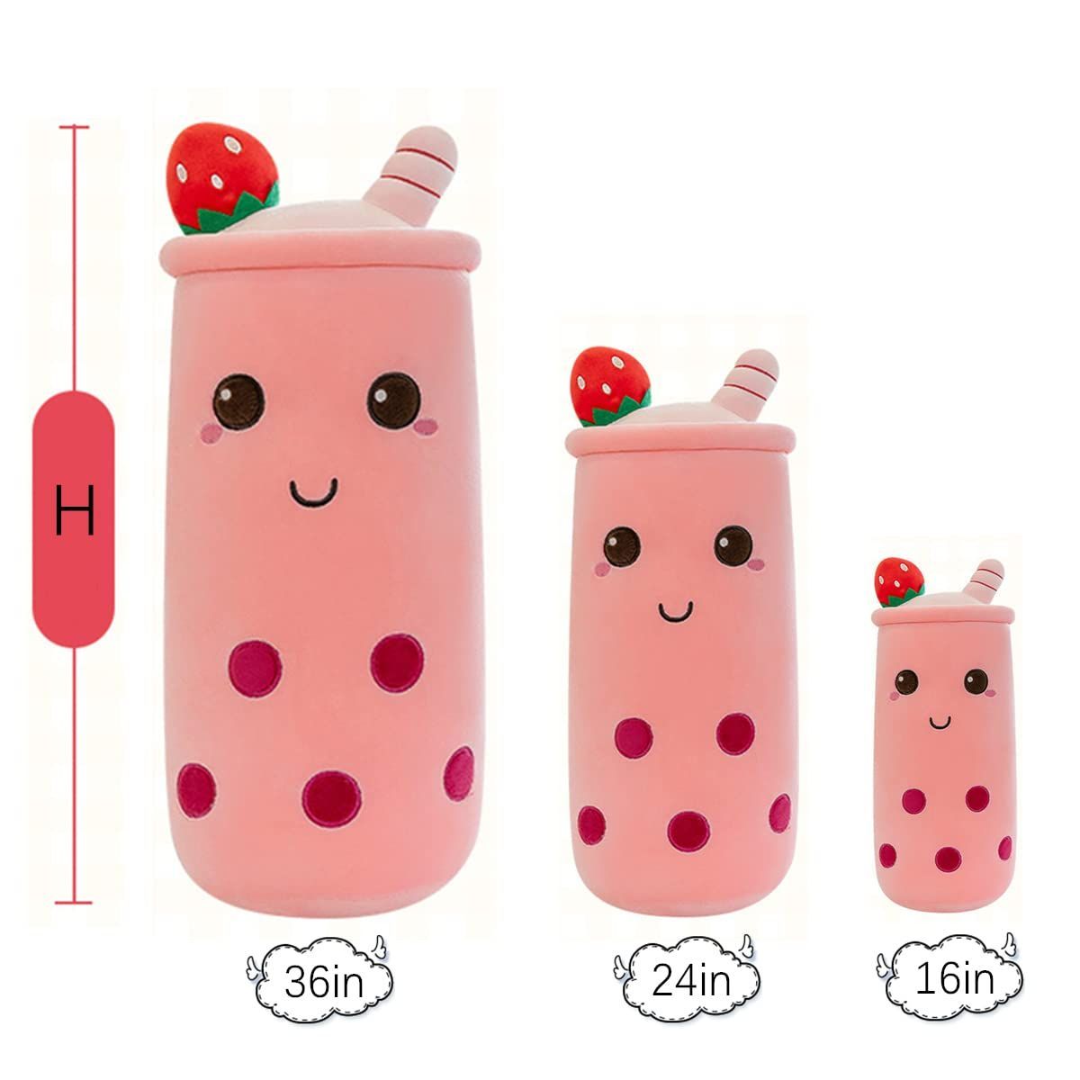 Bubble Tea Plush Pillow Soft Plush Toy Skin-Friendly Pillow Multiple Sizes view 3