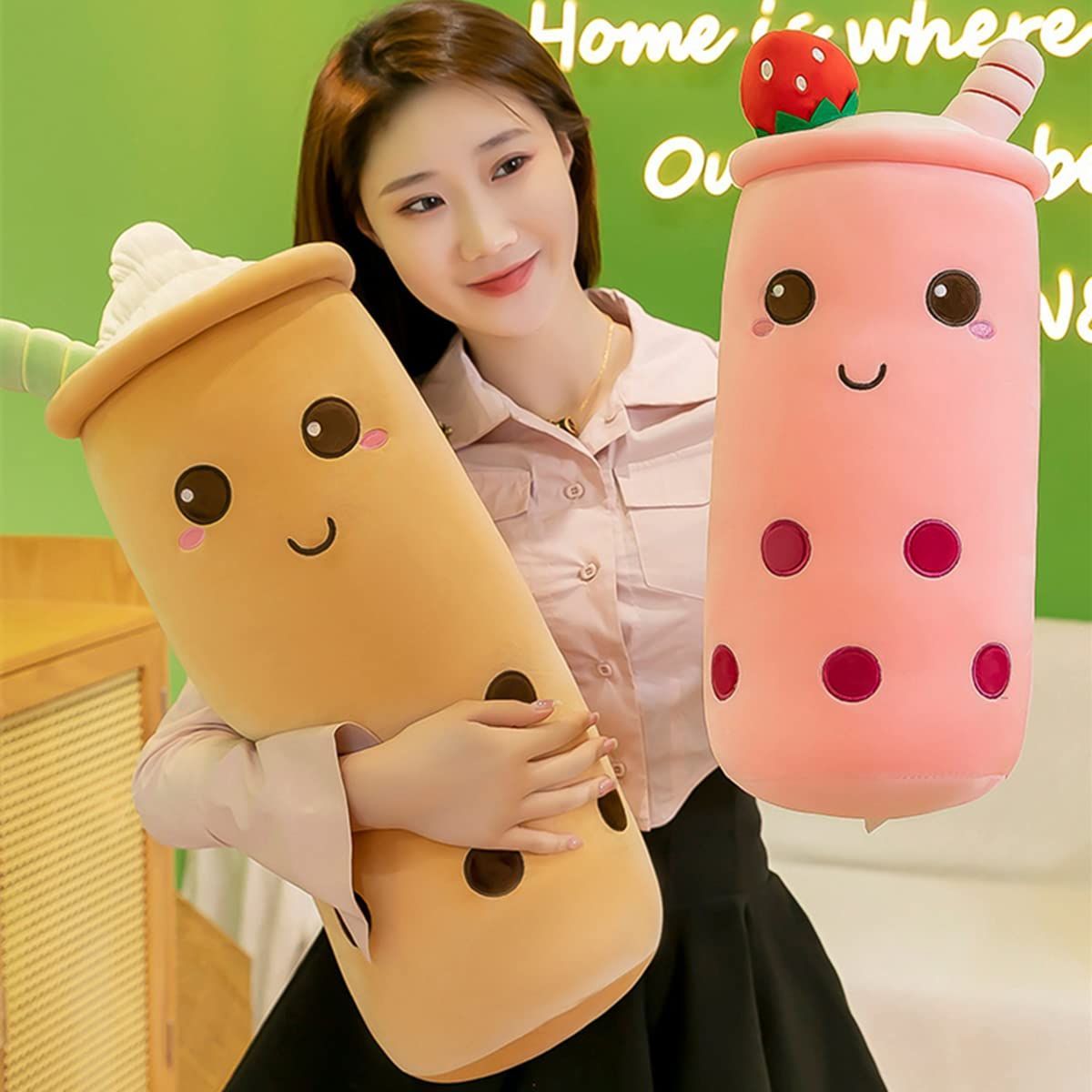 Bubble Tea Plush Pillow Soft Plush Toy Skin-Friendly Pillow Multiple Sizes view 4