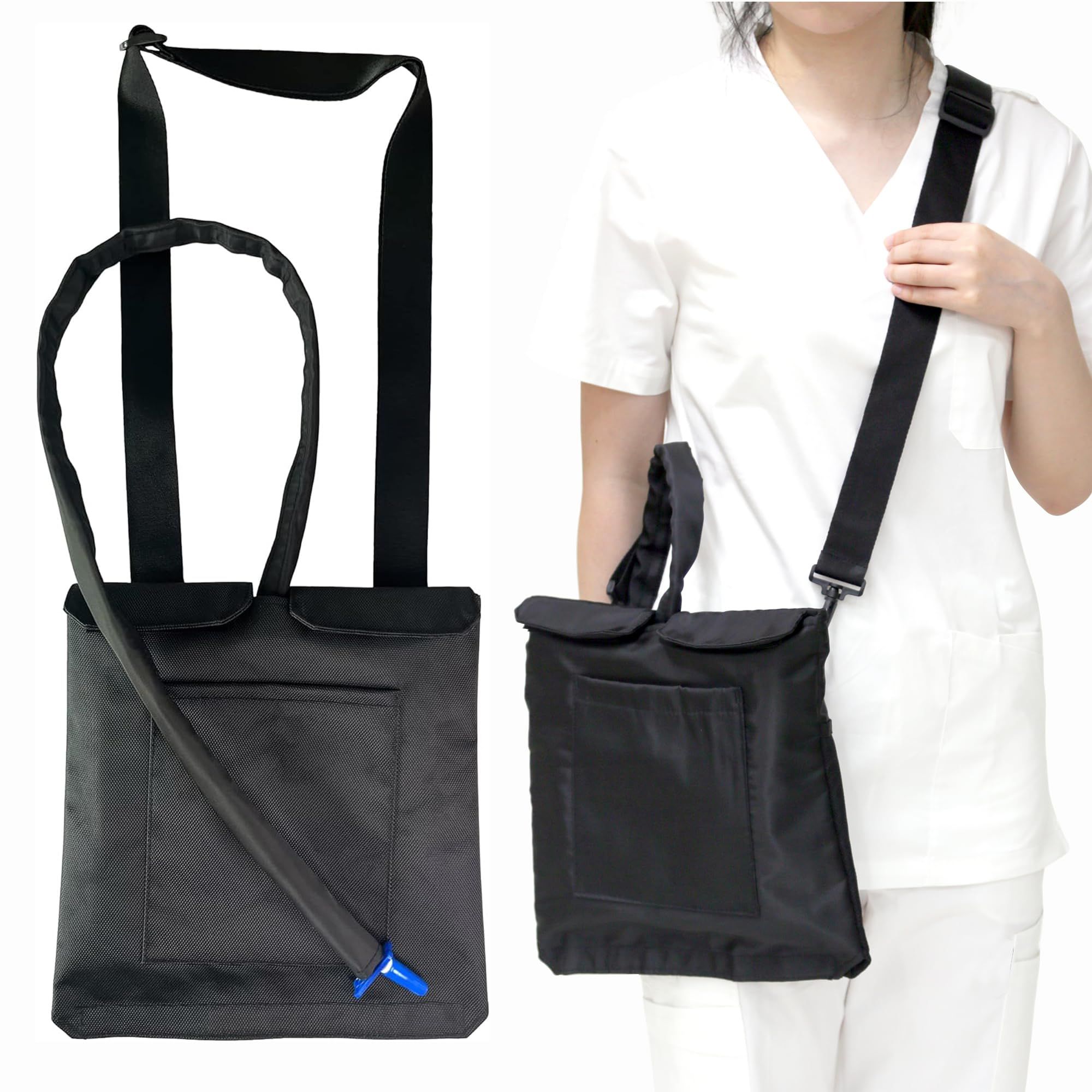Urine Drainage Bag Holder with Update Catheter Pipe Cover and Adjustable — image 1